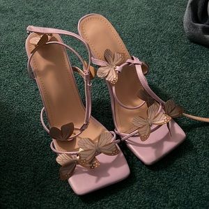 Lavender Butterfly Heels